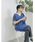 ◎【接触冷感】シャーリングVネックプルオーバー