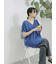 ◎【接触冷感】シャーリングVネックプルオーバー