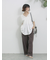 ◎【接触冷感】シャーリングVネックプルオーバー