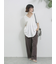 ◎【接触冷感】シャーリングVネックプルオーバー