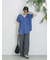◎【接触冷感】シャーリングVネックプルオーバー