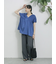◎【接触冷感】シャーリングVネックプルオーバー