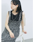 花柄シャーリングワンピース