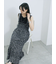 花柄シャーリングワンピース