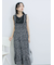 花柄シャーリングワンピース