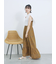 花柄シャーリングワンピース