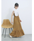 花柄シャーリングワンピース