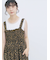 花柄シャーリングワンピース