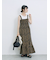 花柄シャーリングワンピース