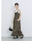 花柄シャーリングワンピース
