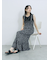 花柄シャーリングワンピース