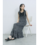 花柄シャーリングワンピース