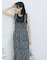 花柄シャーリングワンピース