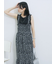 花柄シャーリングワンピース