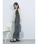花柄シャーリングワンピース