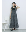 花柄シャーリングワンピース