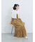 花柄シャーリングワンピース