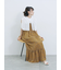 花柄シャーリングワンピース