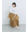 花柄シャーリングワンピース