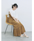 花柄シャーリングワンピース