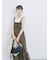 花柄シャーリングワンピース