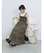 花柄シャーリングワンピース
