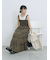 花柄シャーリングワンピース