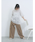 チュールフラワーコードTシャツ