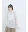 チュールフラワーコードTシャツ