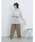 チュールフラワーコードTシャツ