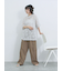 チュールフラワーコードTシャツ