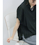 裾ドロスト楊柳シャツ