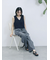 テープヤーン透かしニットベスト