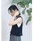 テープヤーン透かしニットベスト