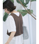 テープヤーン透かしニットベスト
