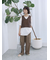 テープヤーン透かしニットベスト