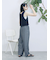 テープヤーン透かしニットベスト