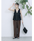 カットワークレースベスト