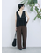 カットワークレースベスト