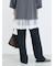 カットジョーゼットセミフレアパンツ