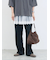 カットジョーゼットセミフレアパンツ