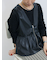 フェイクレザーペプラムベスト