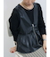 フェイクレザーペプラムベスト