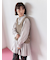 切り替えギャザーチュニックブラウス
