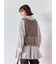 切り替えギャザーチュニックブラウス