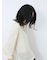 透かし柄ニットポロ