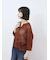 透かし柄ニットポロ