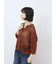 透かし柄ニットポロ