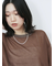 7分袖ラメニットプルオーバー