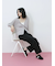 配色Vネックカーディガン
